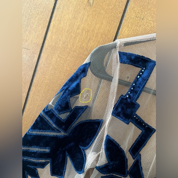 Rare For Love and Lemons FL&L Vienna Velvet Lace Sheer Crop Top XS - Picture 14 of 15